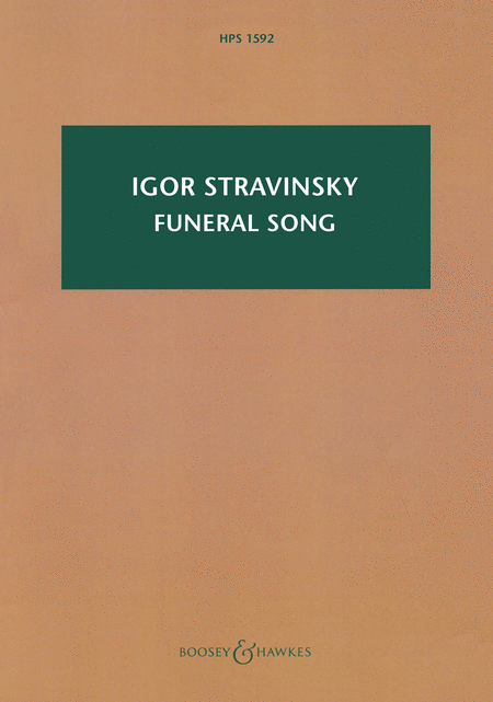 Igor Stravinsky: Funeral Song, Op. 5 - Orchestra (Study Score)
