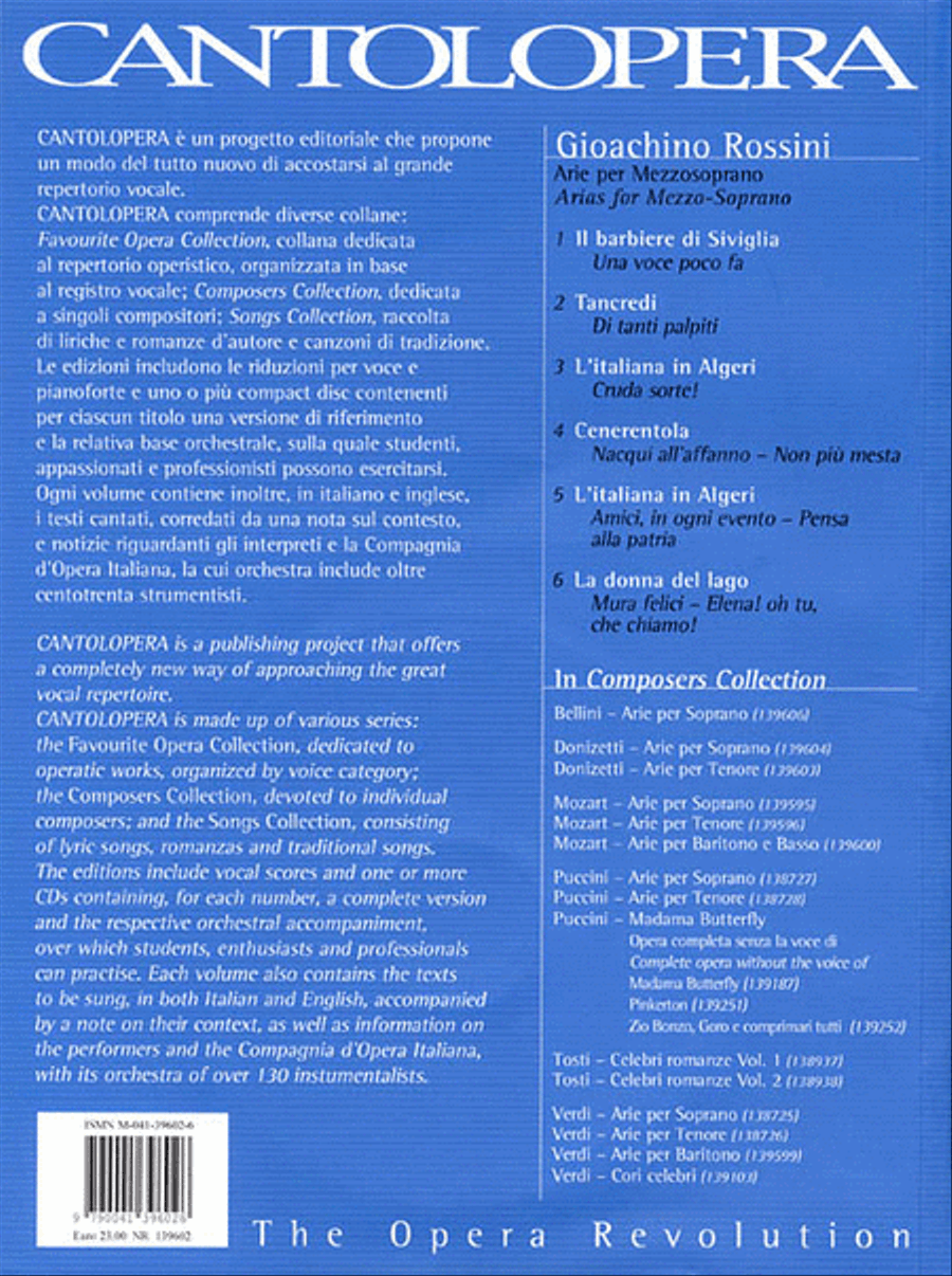 Cantolopera: Rossini Arias for Mezzo-Soprano image number null