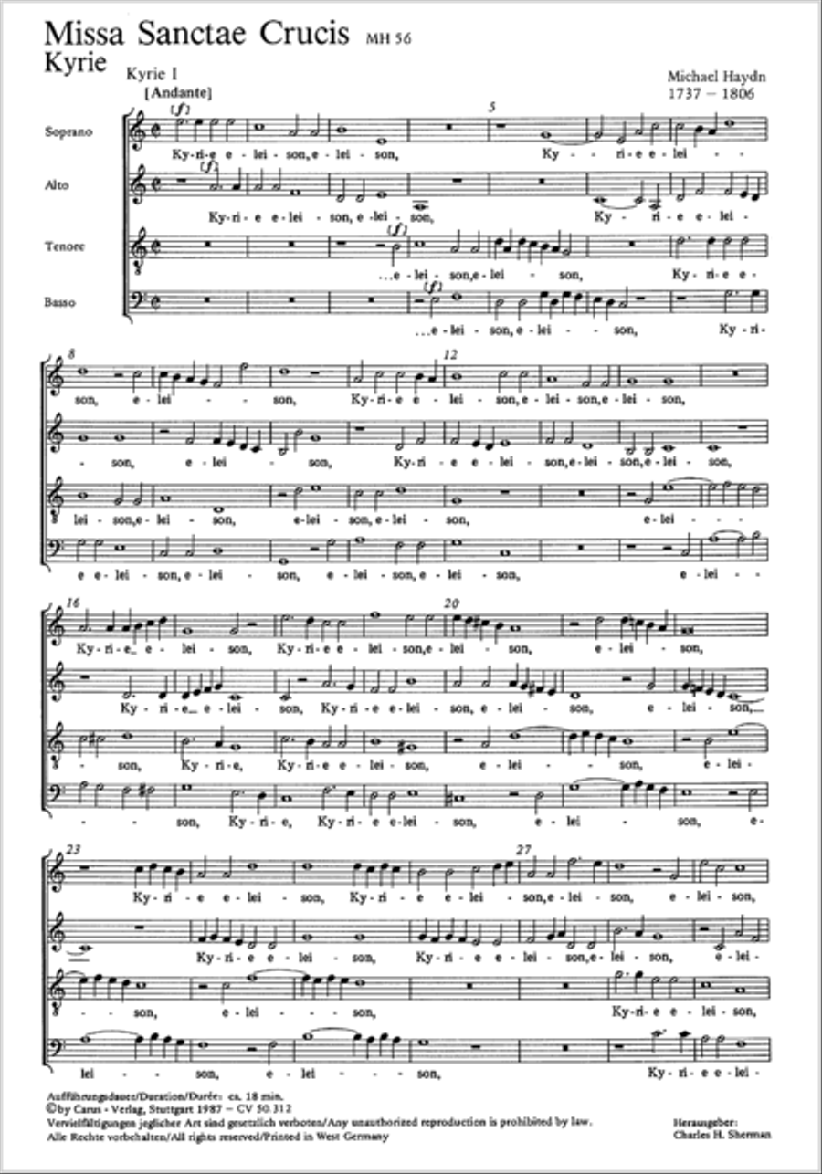 Missa Sanctae Crucis Missa Sanctae Crucis 4-Part scores gallery preview page 2