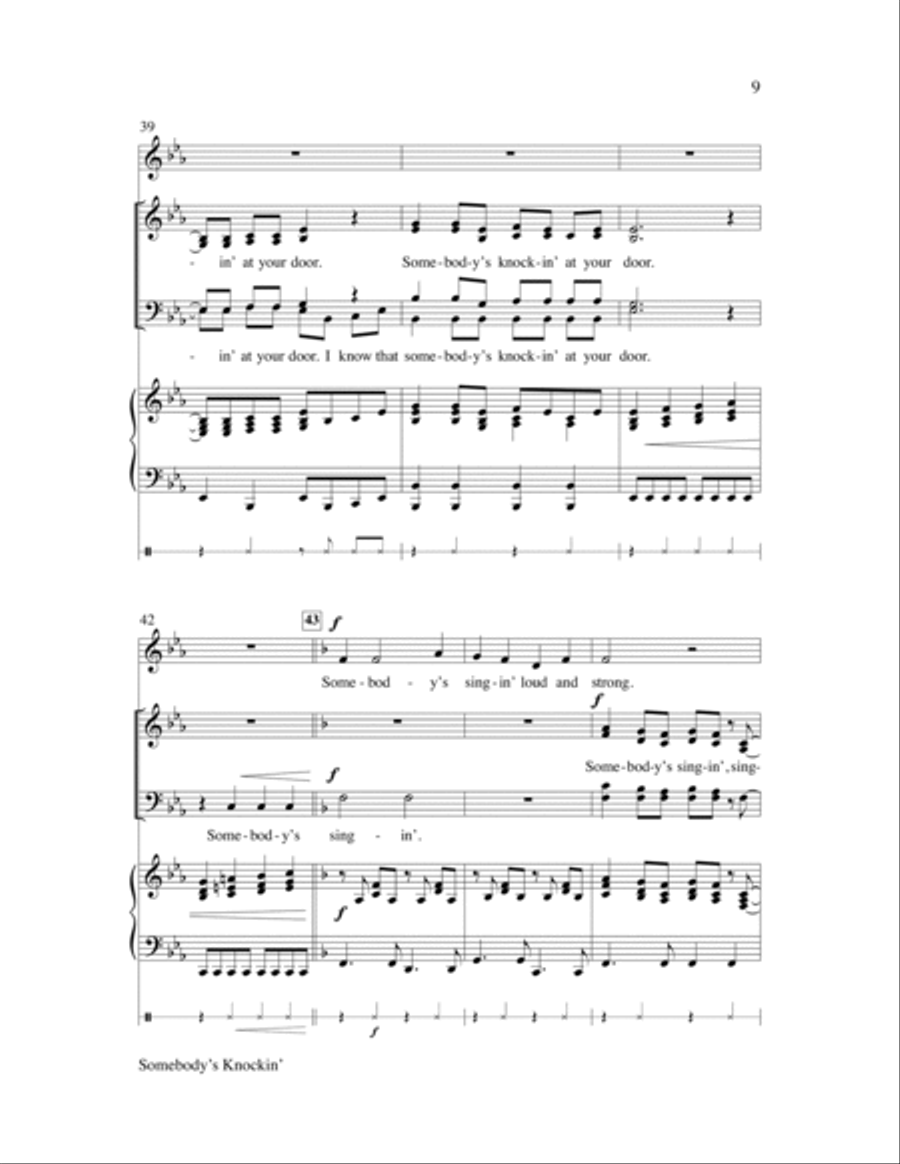 Somebody's Knockin' Children's Choir scores gallery preview page 9