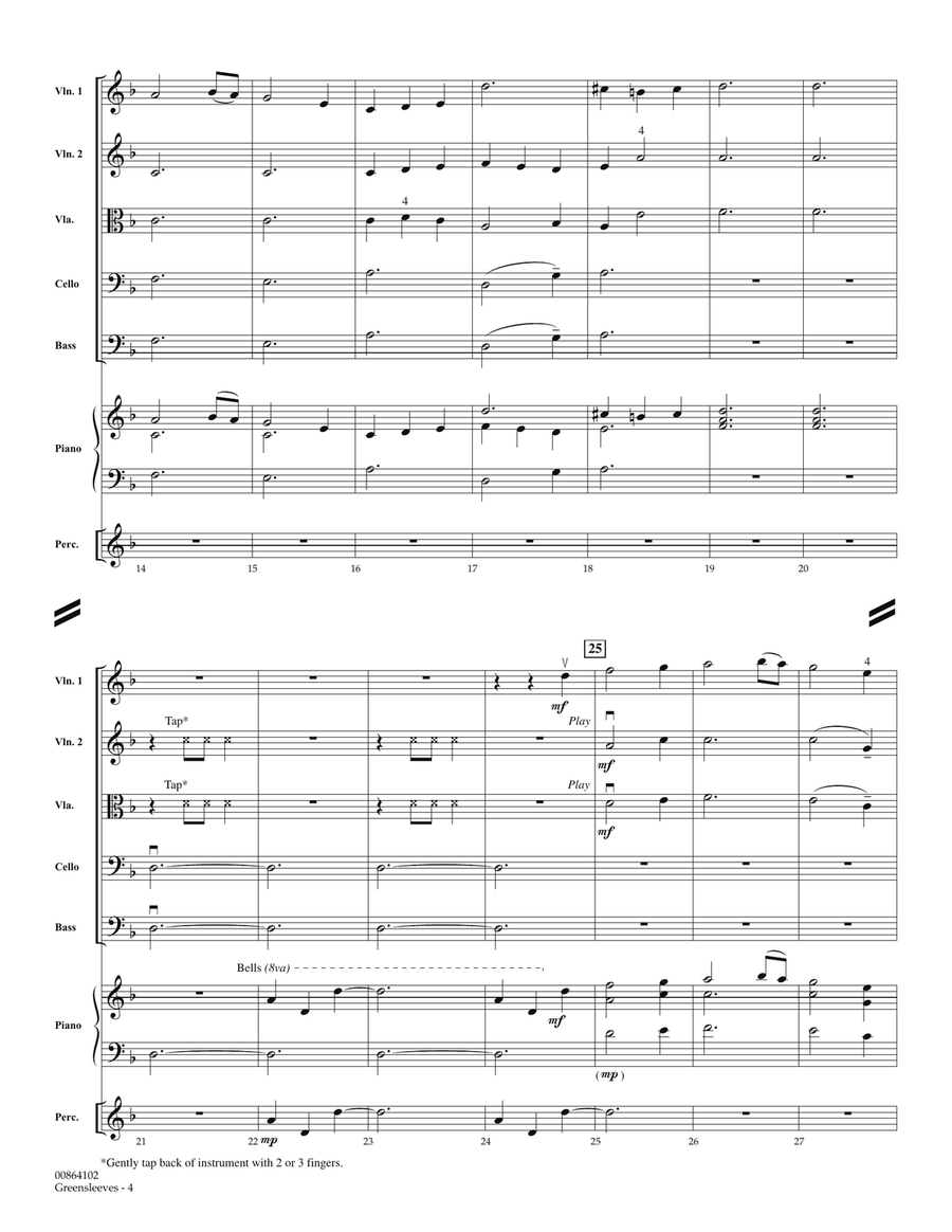 Greensleeves - Full Score Orchestra scores gallery preview page 4