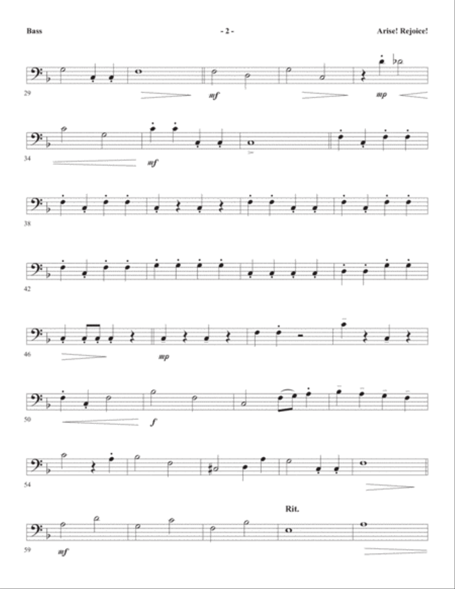 A Weary World Rejoices (A Chamber Cantata For Christmas) - Double Bass A Weary World Rejoices (A Chamber Cantata For Christmas) - Double Bass Choir scores gallery preview page 12