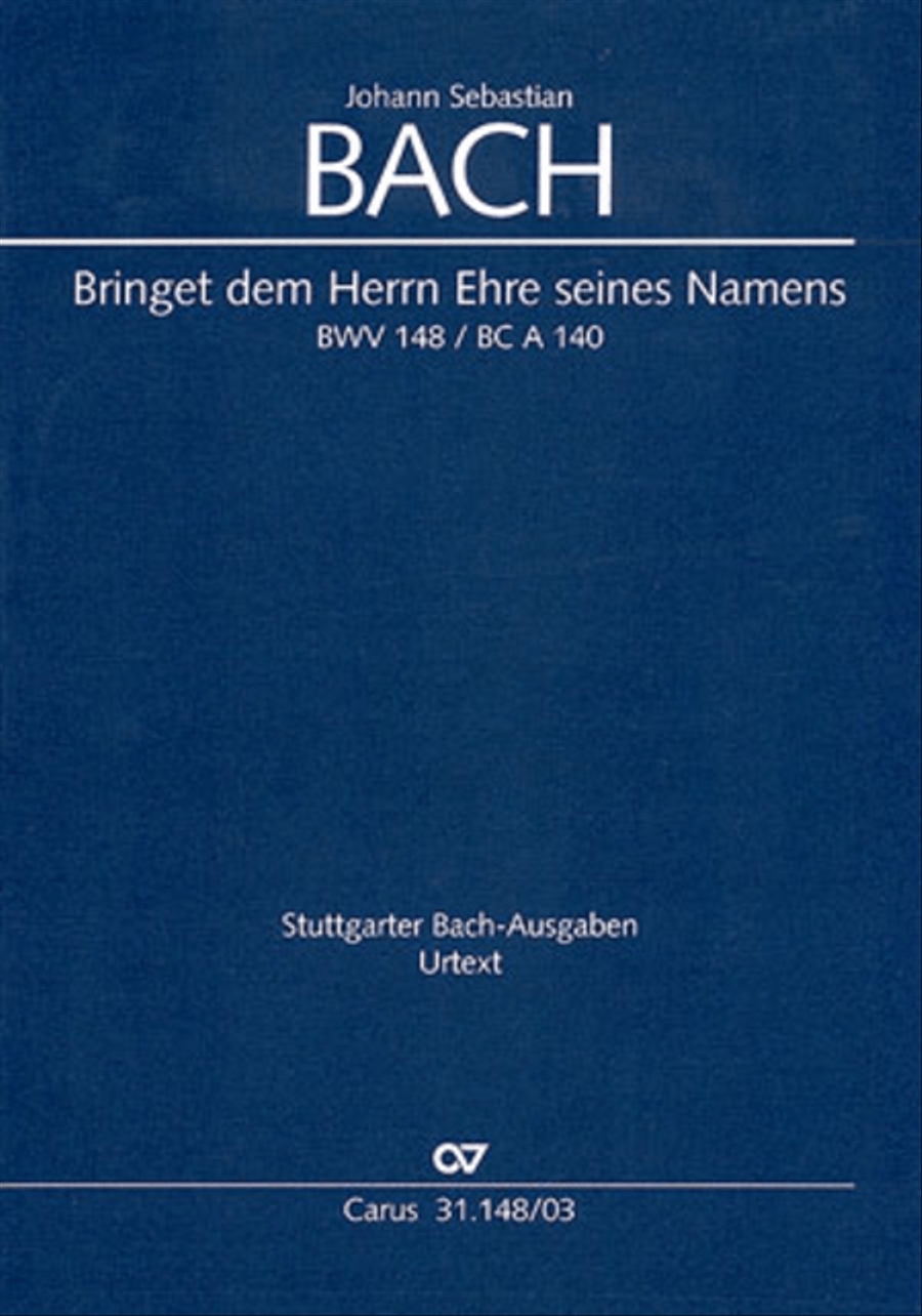 Give to the Lord glory due the Master (Bringet dem Herrn Ehre seines Namens) 4-Part scores gallery preview page 1
