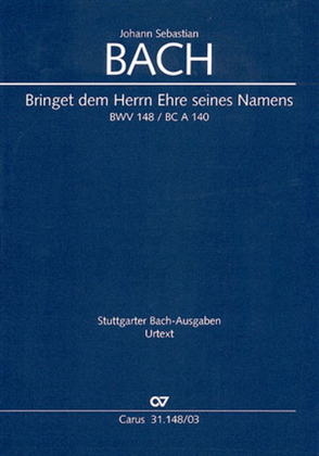 Book cover for Give to the Lord glory due the Master (Bringet dem Herrn Ehre seines Namens)