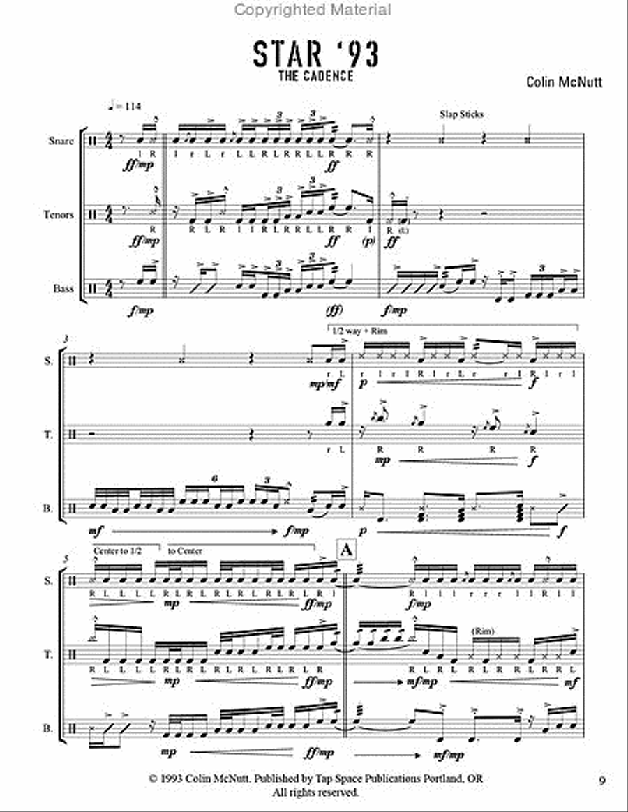 Vacant Lot Sessions, The Vacant Lot Sessions, The Percussion scores gallery preview page 6