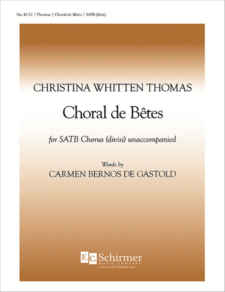 Choral de Bêtes Choral de Bêtes Divisi scores gallery preview page 1