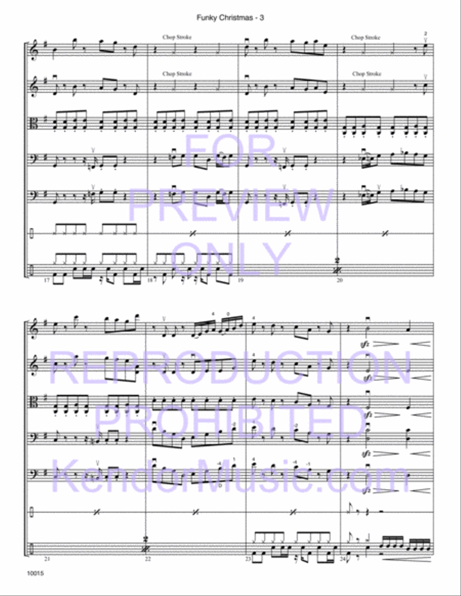 Funky Christmas String Orchestra scores gallery preview page 5