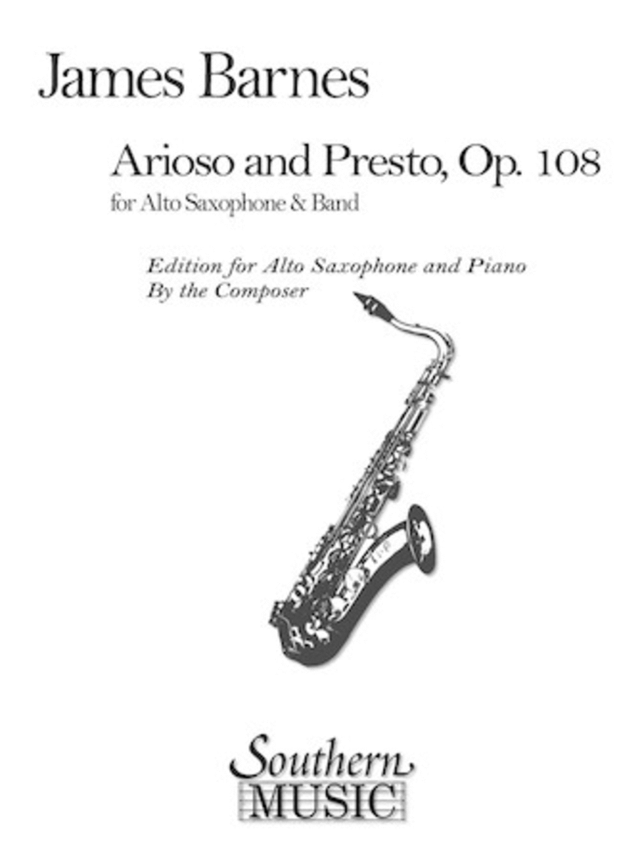 Arioso and Presto, Op. 108 Alto Saxophone scores gallery preview page 1