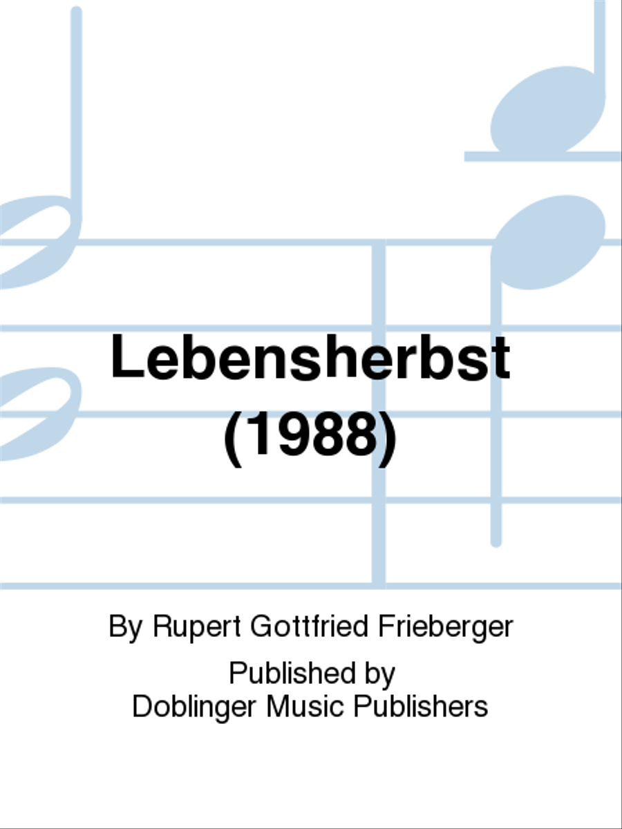Lebensherbst (1988) String Quartet scores gallery preview page 1