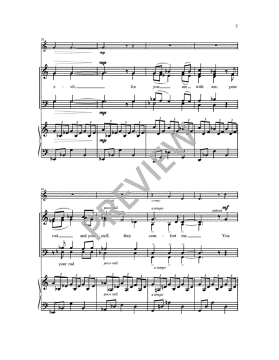 The Lord is My Shepherd 4-Part scores gallery preview page 7