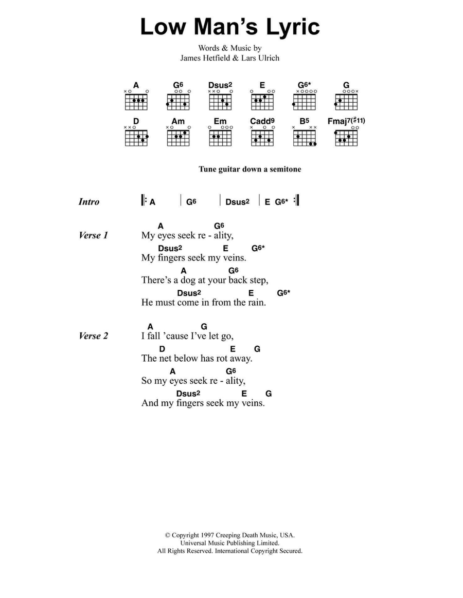 Low Man's Lyric Electric Guitar scores gallery preview page 1