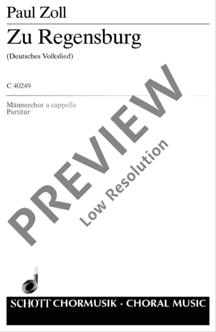 Zu Regensburg auf der Kirchturmspitz TTBB scores gallery preview page 2