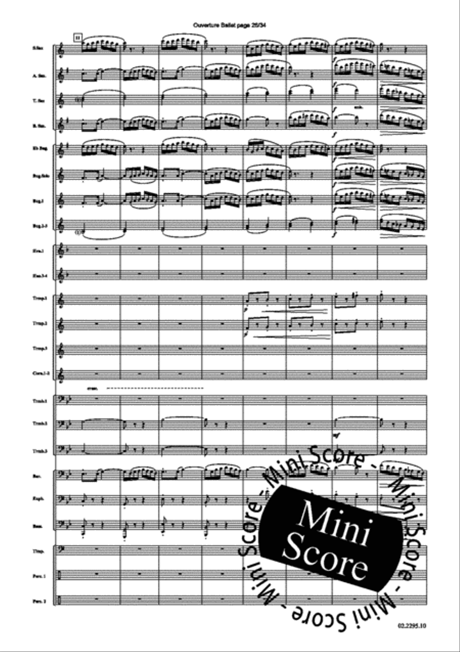 Ouverture de Ballet Fanfare Band scores gallery preview page 30