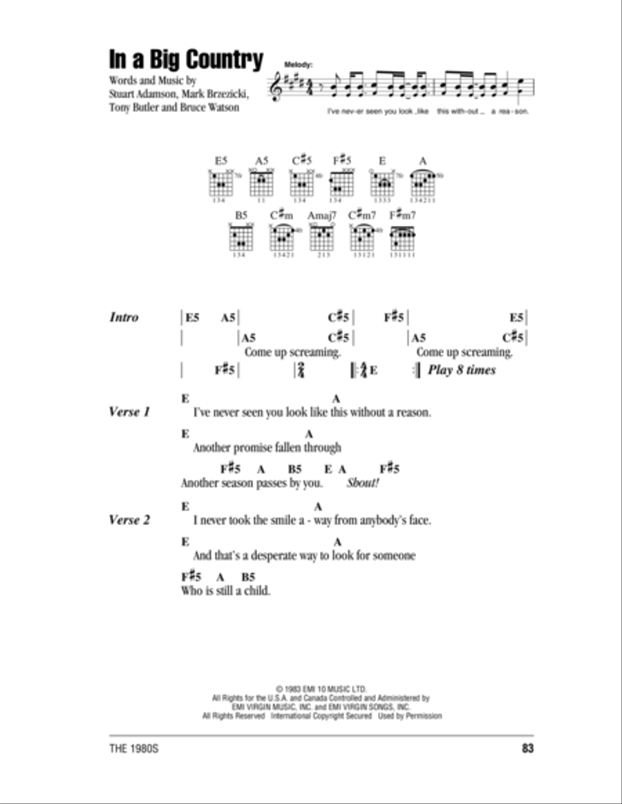 In A Big Country In A Big Country Acoustic Guitar scores gallery preview page 1