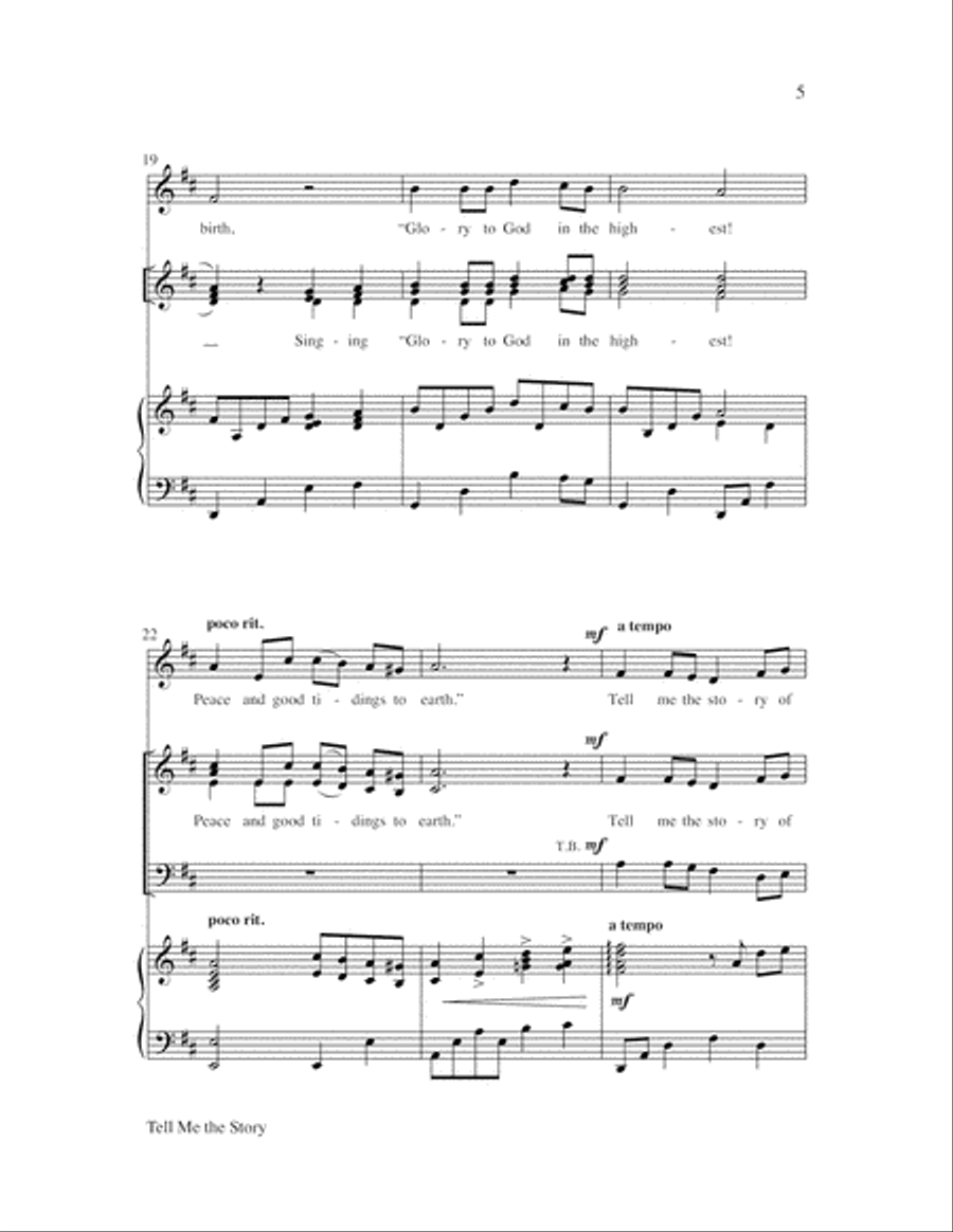 Tell Me the Story Tell Me the Story 4-Part scores gallery preview page 5