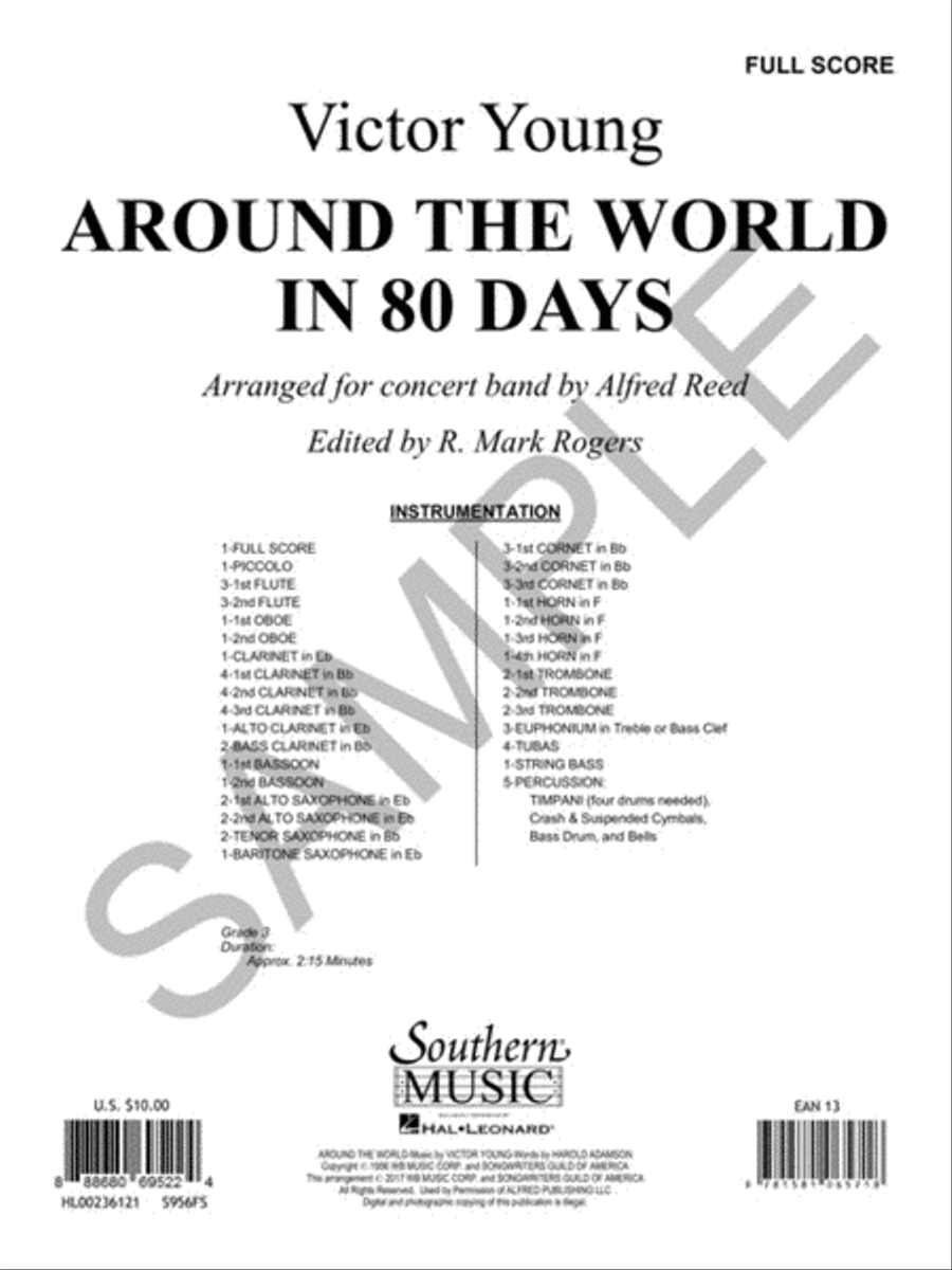 Around the World in 80 Days Concert Band scores gallery preview page 2