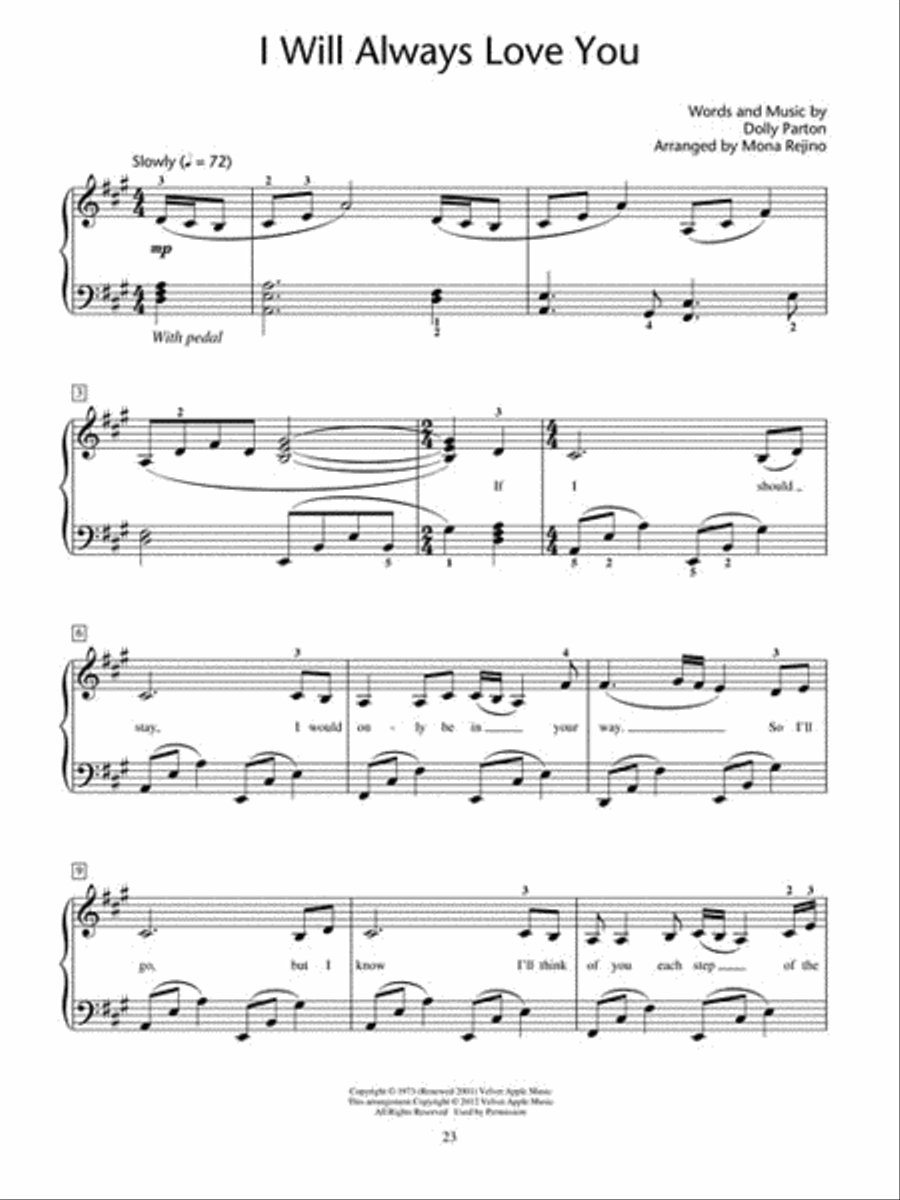 I Will Always Love You Piano Method scores gallery preview page 2