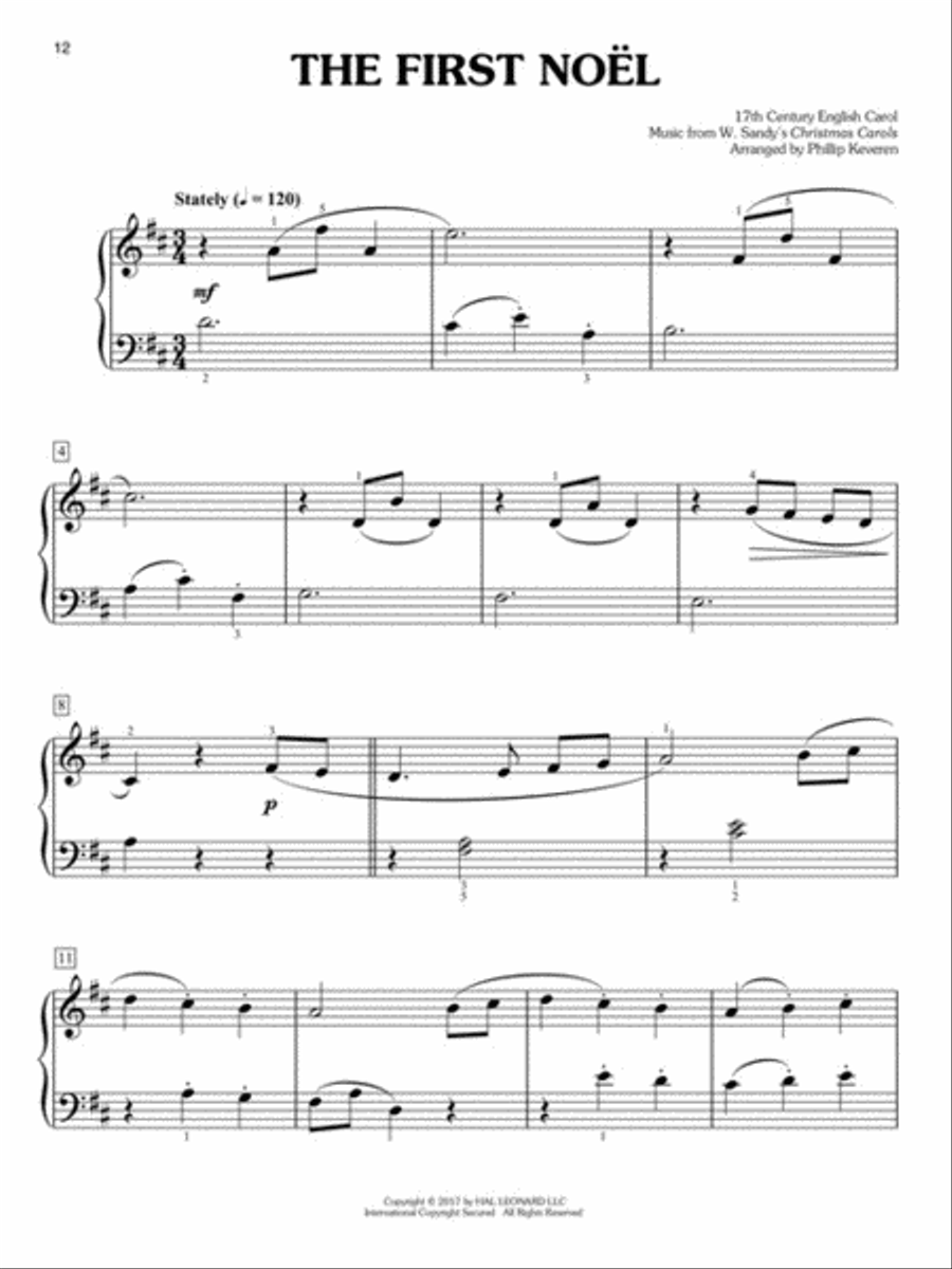 Christmas Carols for Easy Classical Piano