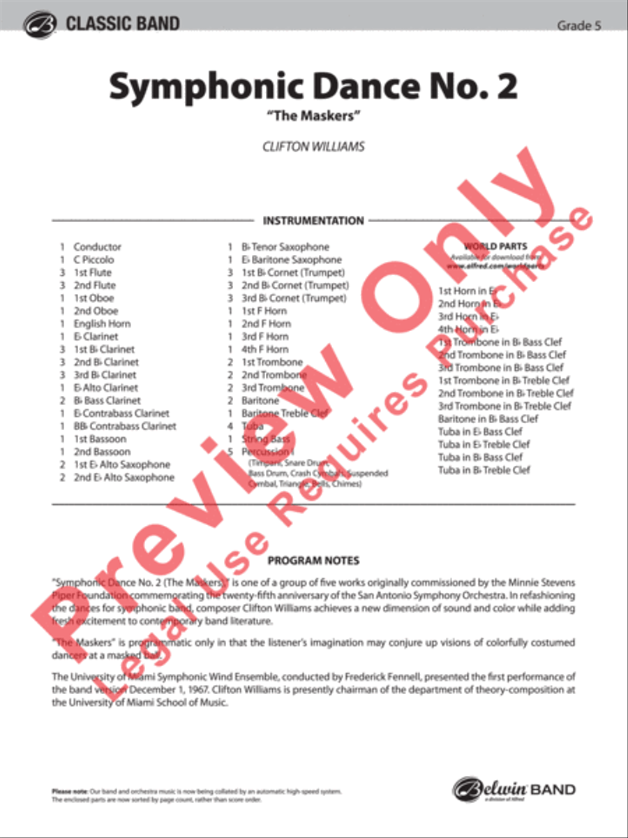 Symphonic Dance No. 2 Concert Band scores gallery preview page 2
