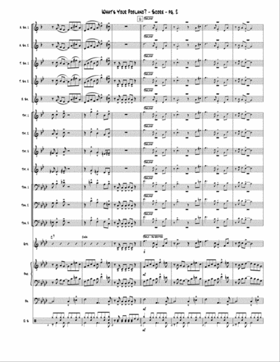 What's Your Poblano? Jazz Ensemble scores gallery preview page 3