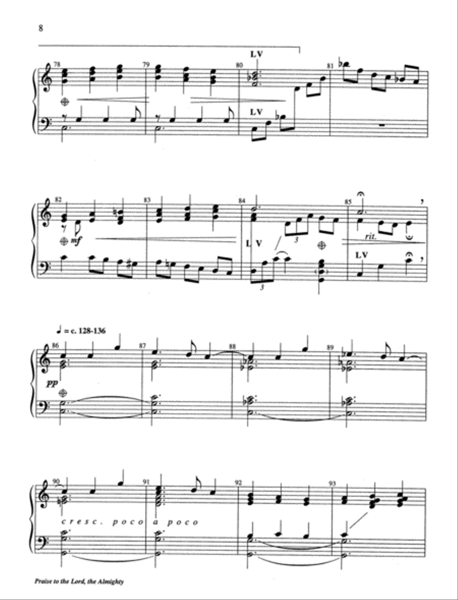 Praise to the Lord, the Almighty 5-Octaves scores gallery preview page 18