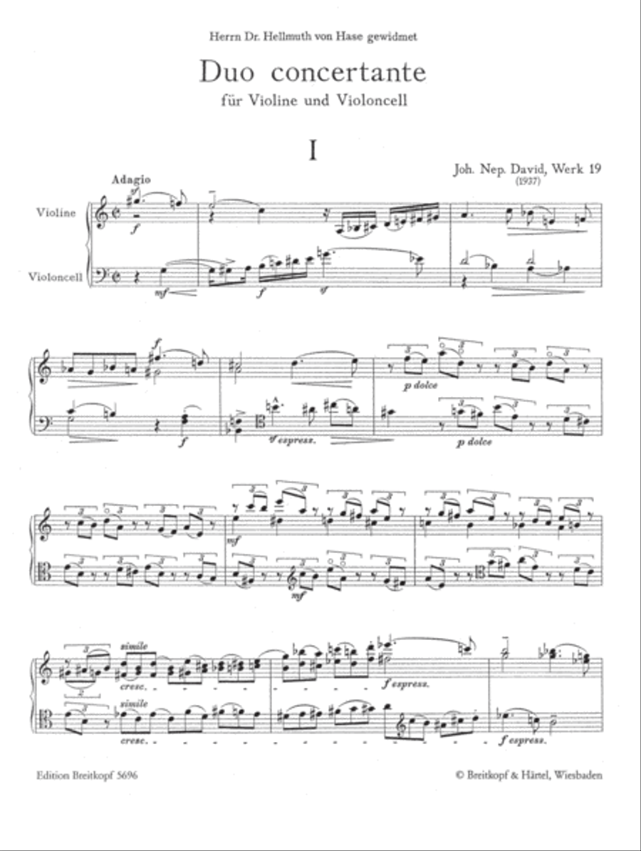 Duo concertante Werk 19 Duo concertante Werk 19 Violin scores gallery preview page 2
