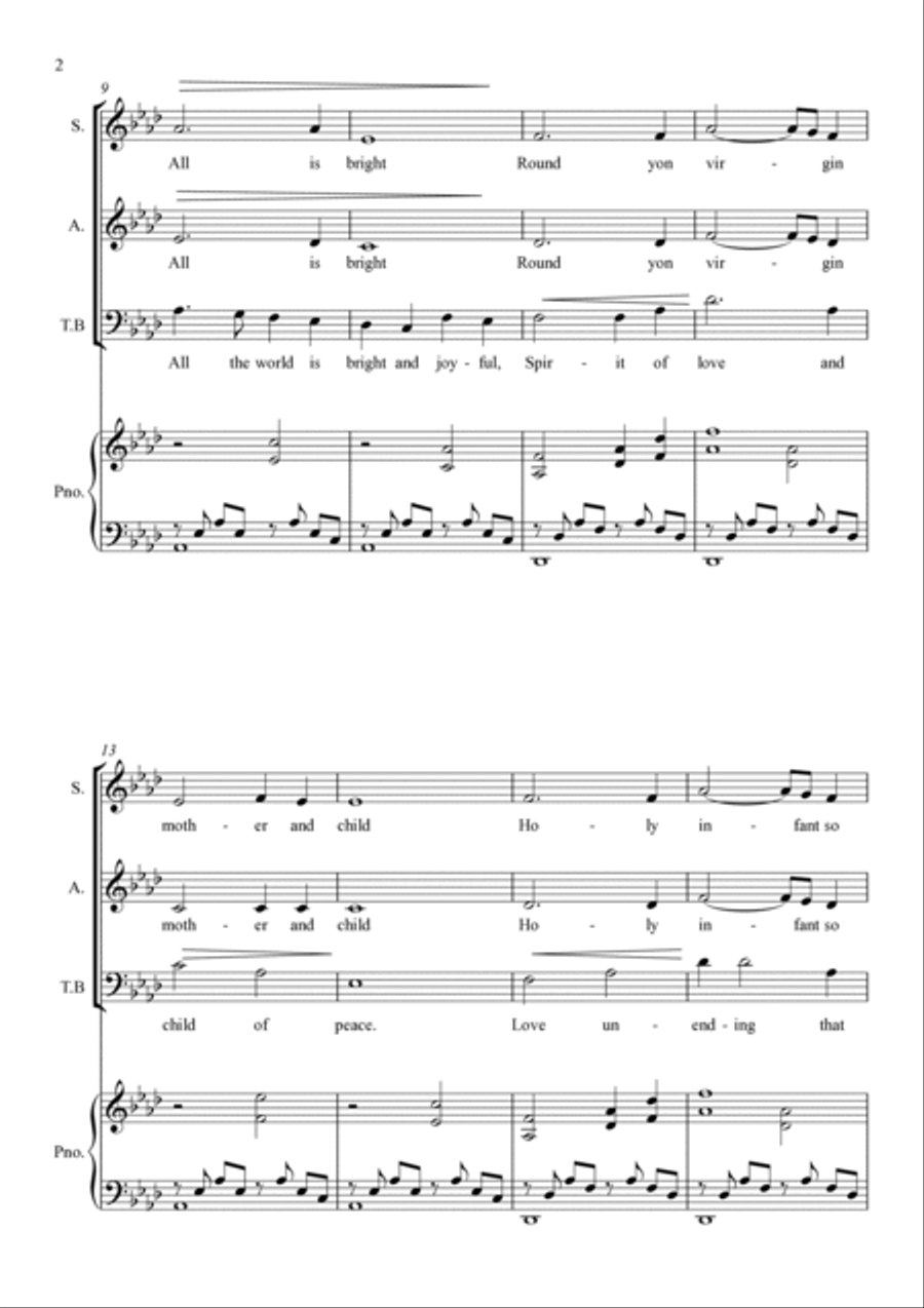 Peace On Earth (silent Night) 4-Part scores gallery preview page 2