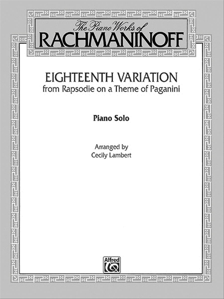 Eighteenth Variation Small Ensemble scores gallery preview page 1
