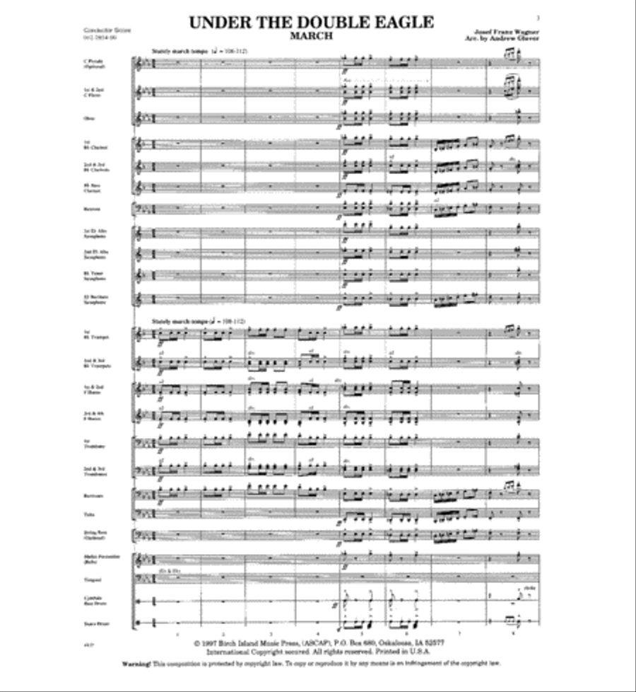 Under the Double Eagle Concert Band scores gallery preview page 2