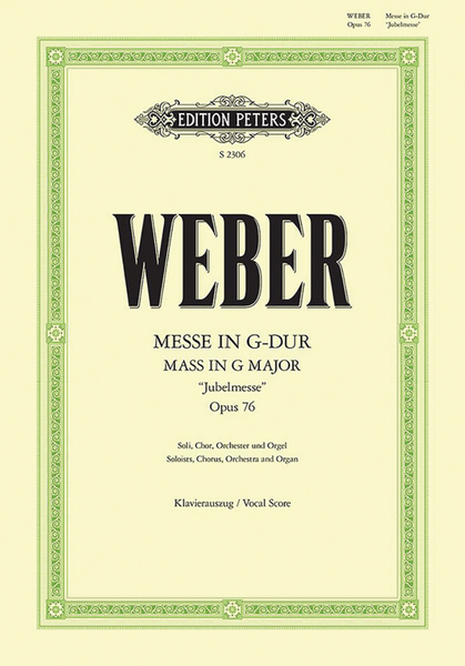 Mass in G Major Op. 76 Jubelmesse