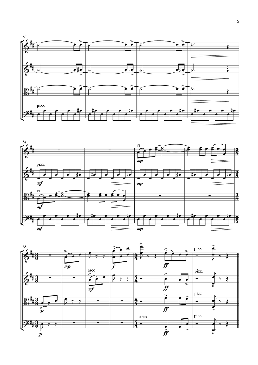 Mamma Mia String Quartet scores gallery preview page 5