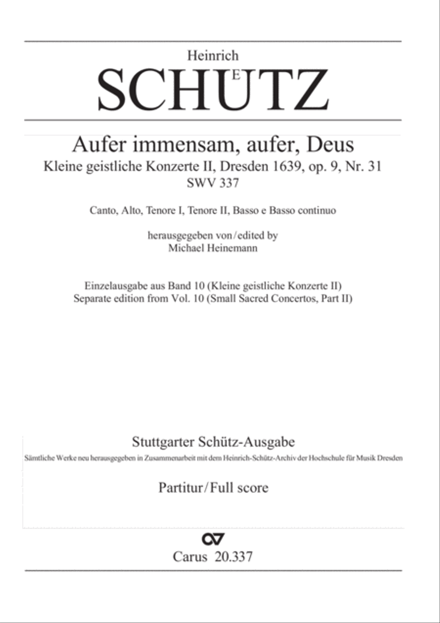 Aufer immensam, aufer, Deus SATTB scores gallery preview page 2