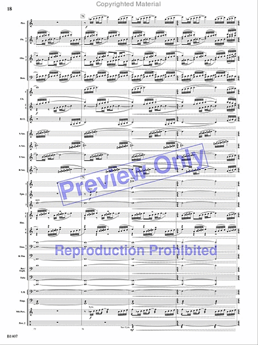 Antiphonal Fanfare Antiphonal Fanfare Concert Band scores gallery preview page 49