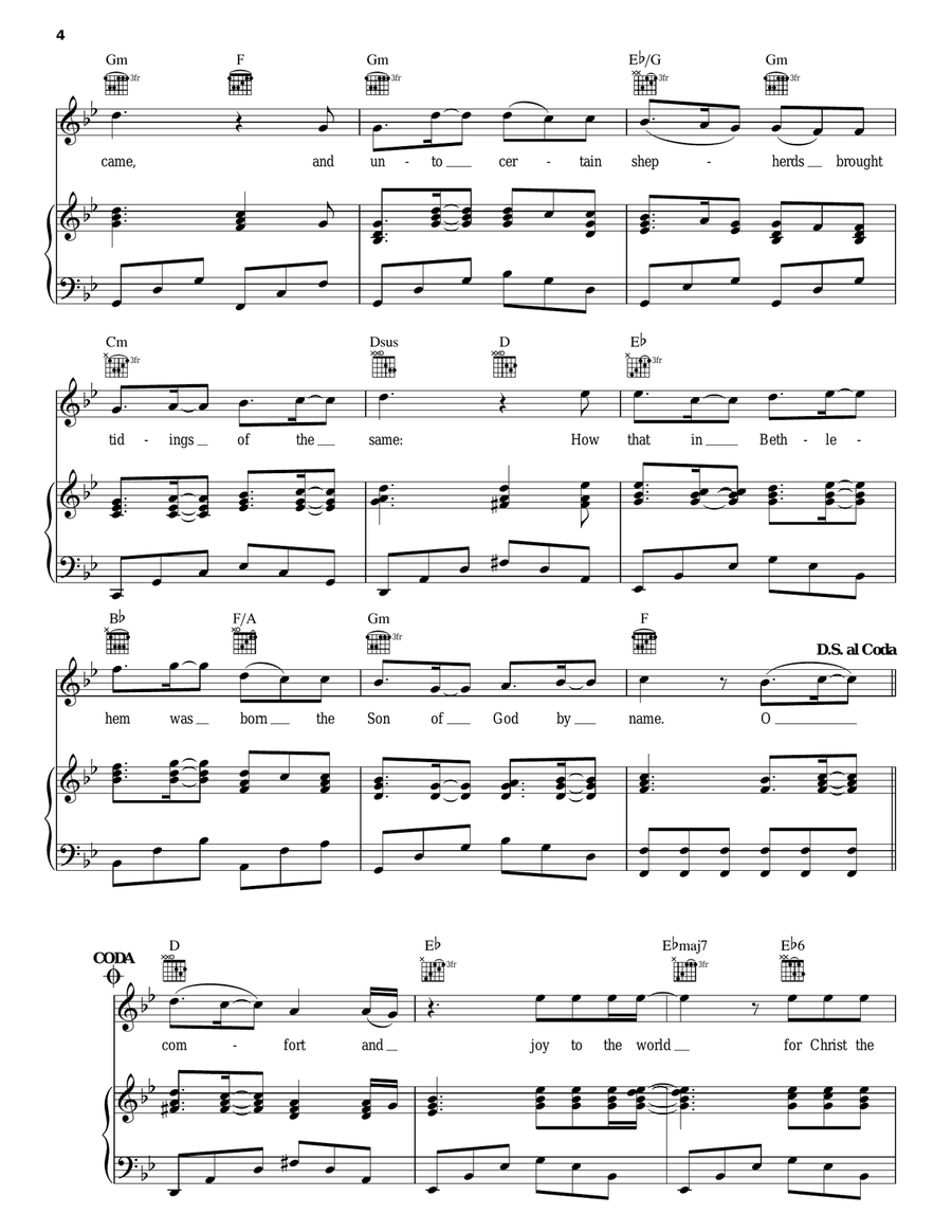God Rest Ye Merry Gentlemen Piano, Vocal, Guitar scores gallery preview page 4