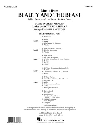 Book cover for Music from Beauty and the Beast - Conductor Score (Full Score)