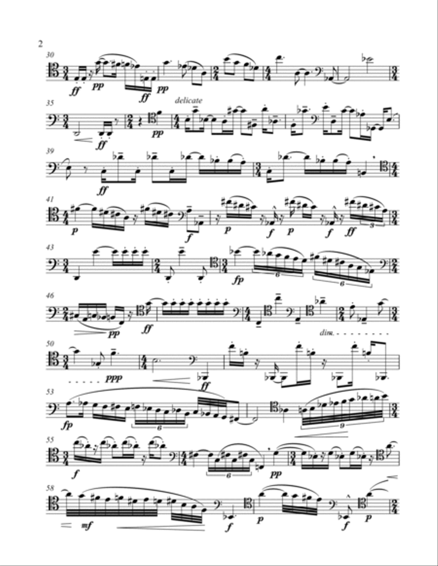 Imposition for solo bassoon Bassoon Solo scores gallery preview page 2