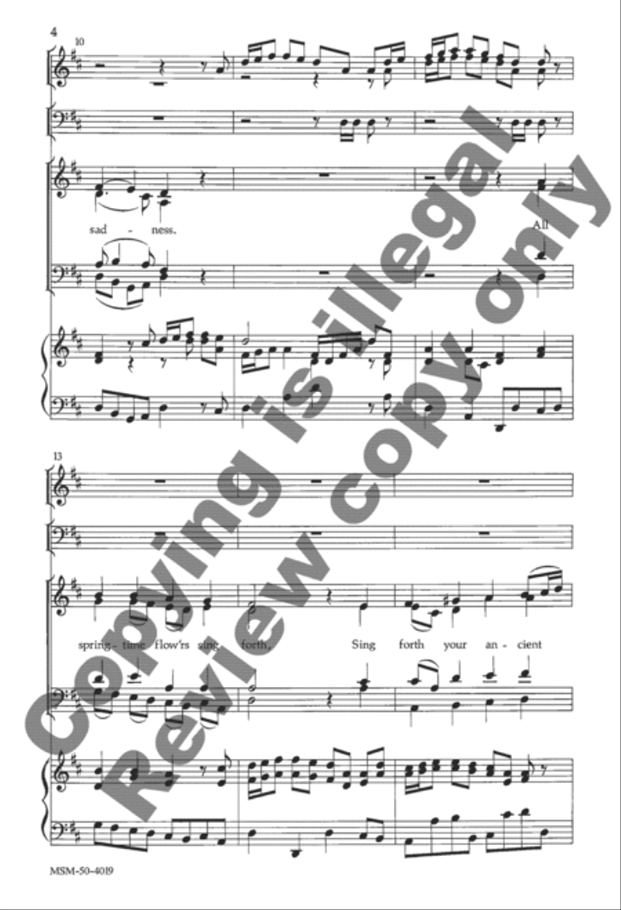 Awake, Now, Wintry Earth Awake, Now, Wintry Earth 4-Part scores gallery preview page 4