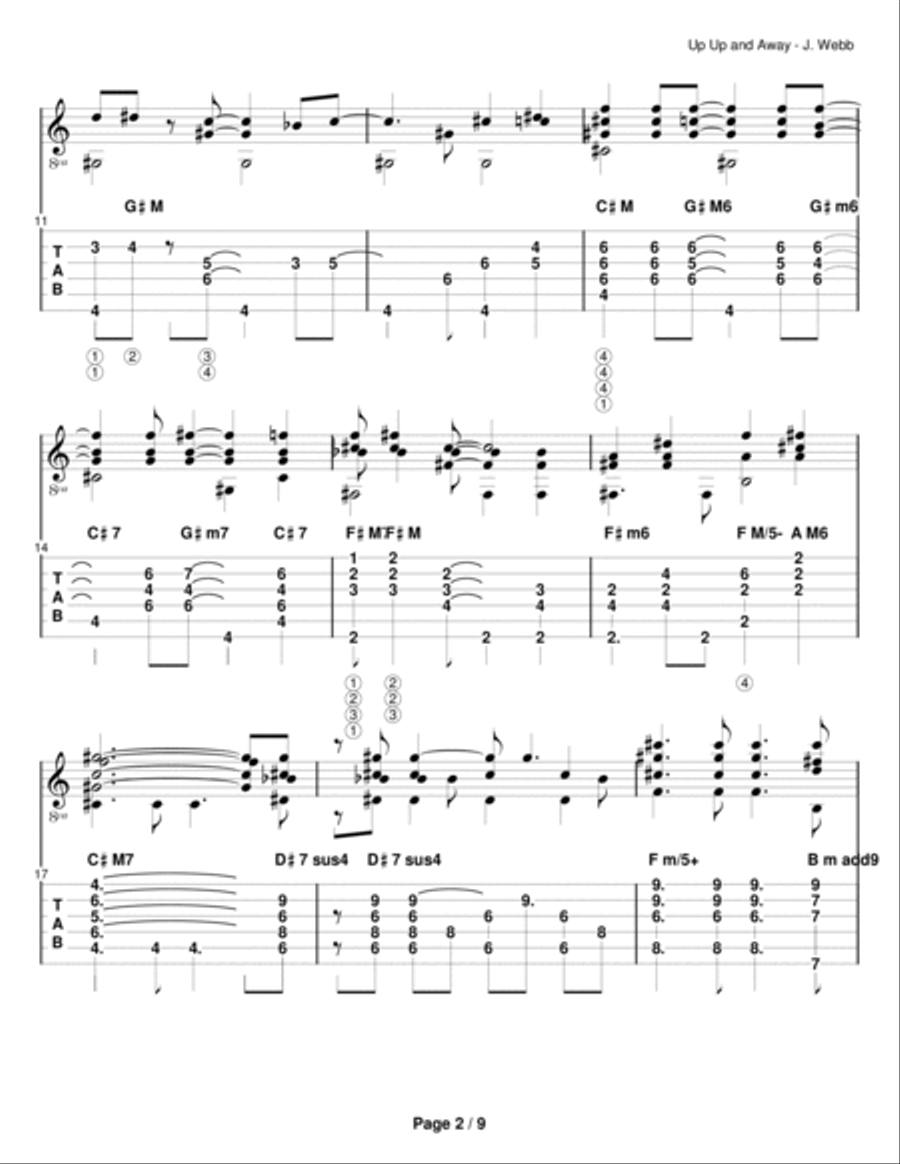 Up, Up And Away Electric Guitar scores gallery preview page 2