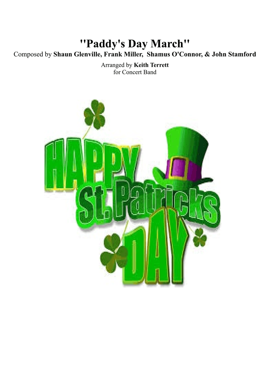 Paddy's Day March for Concert/Wind/Marching Band ''Keith Terrett Classic March Collection'' Concert Band scores gallery preview page 1