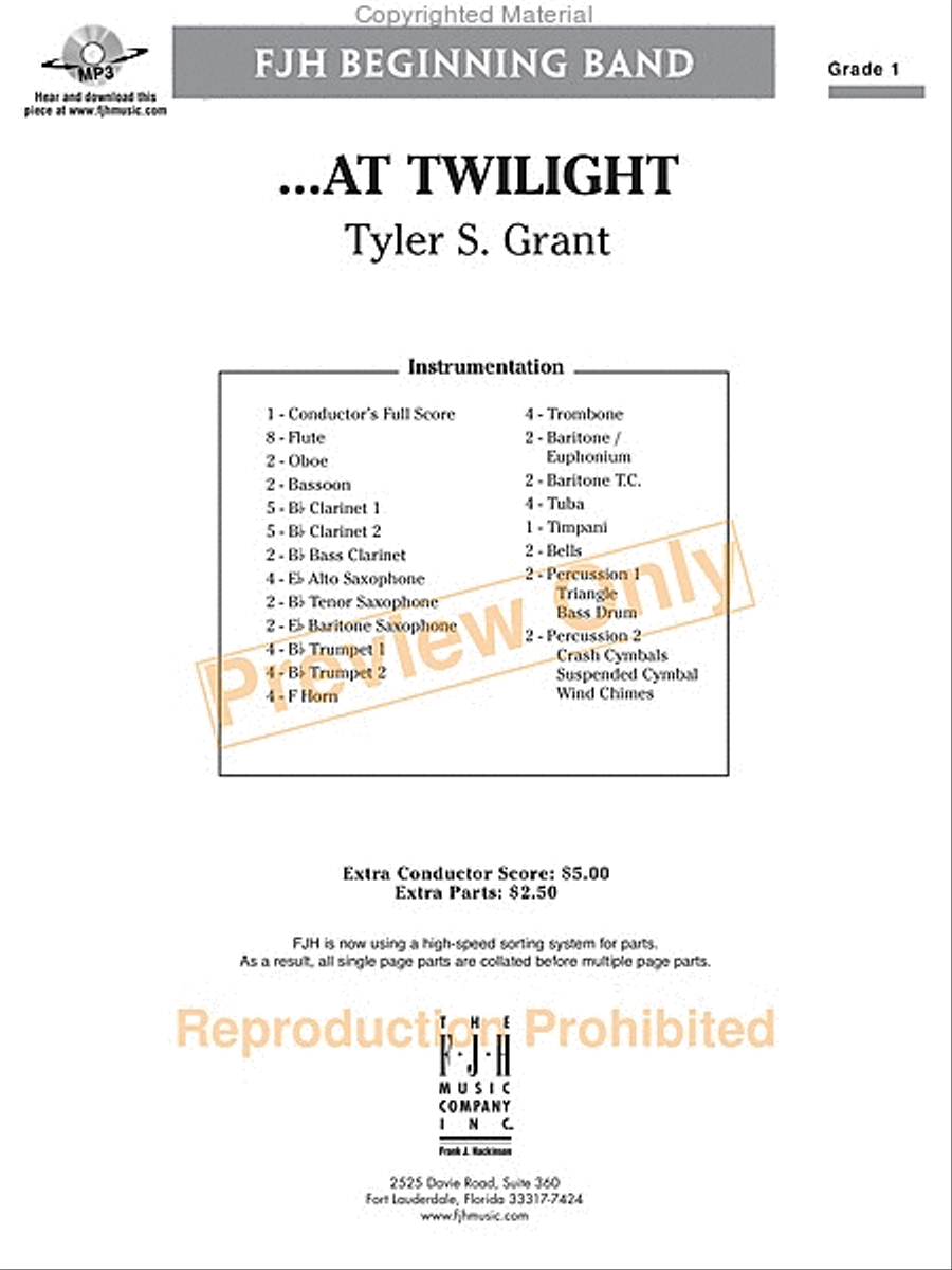 ...At Twilight ...At Twilight Concert Band scores gallery preview page 14