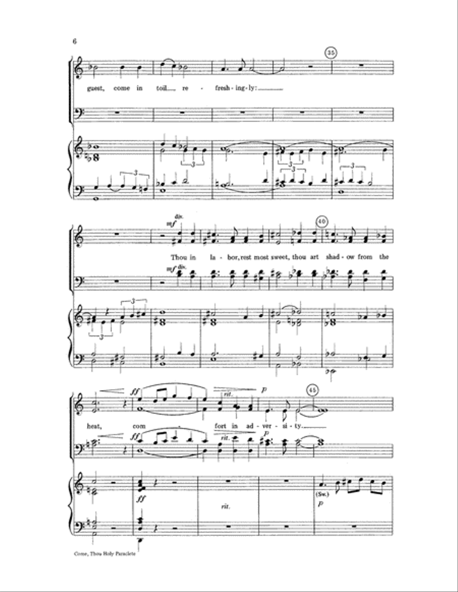 Come, Thou Holy Paraclete 4-Part scores gallery preview page 6