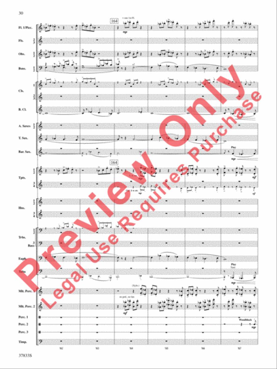 Symphonic Essay Concert Band scores gallery preview page 31