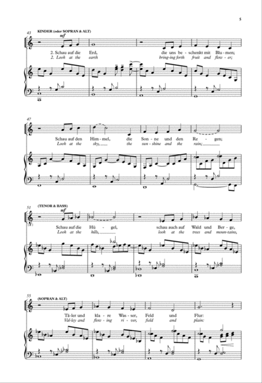 Schau auf die Welt (Look at the world) 4-Part scores gallery preview page 5