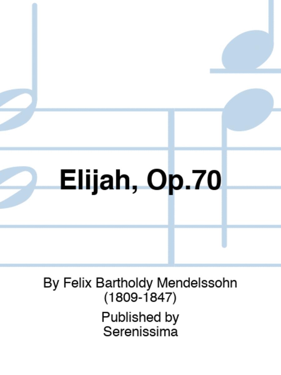 Book cover for Elijah, Op.70
