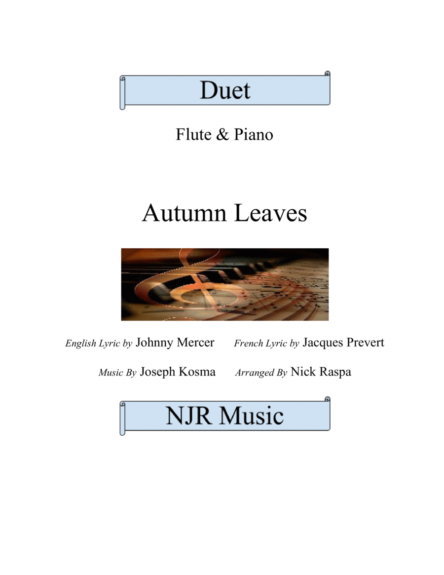 Autumn Leaves - Flute & Piano - Intermediate image number null