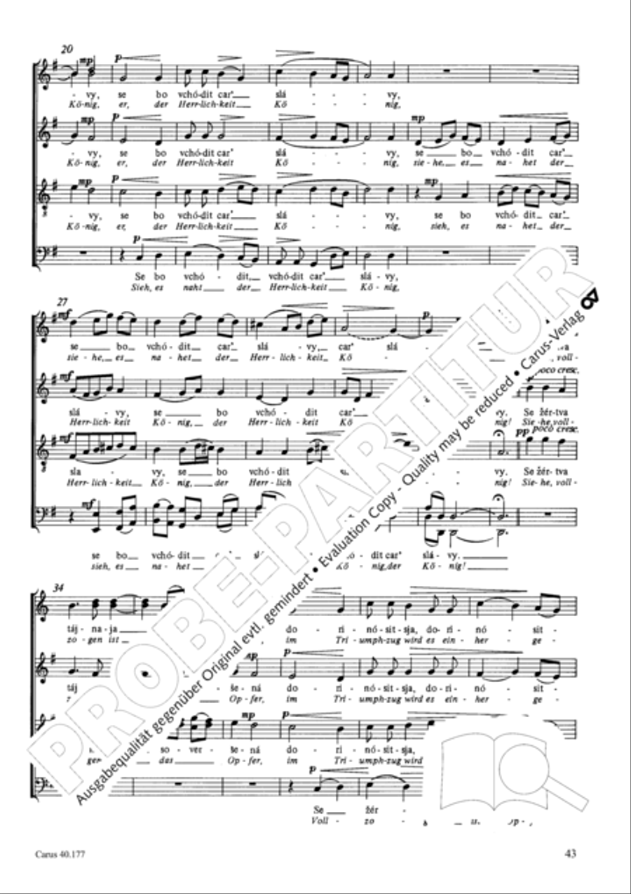 Neun liturgische Chore Collection / Songbook scores gallery preview page 44