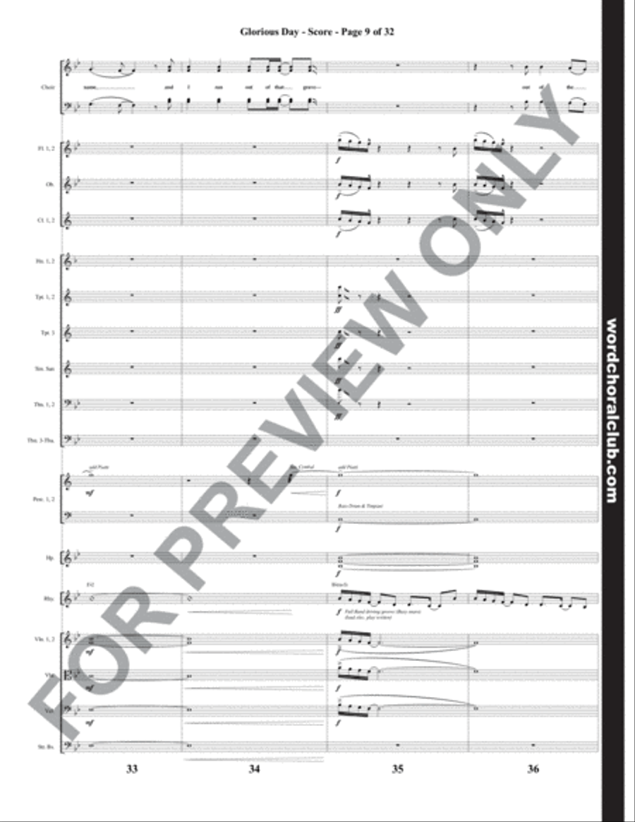 Glorious Day with Christ the Lord Is Risen Today - Orchestration Choir scores gallery preview page 10