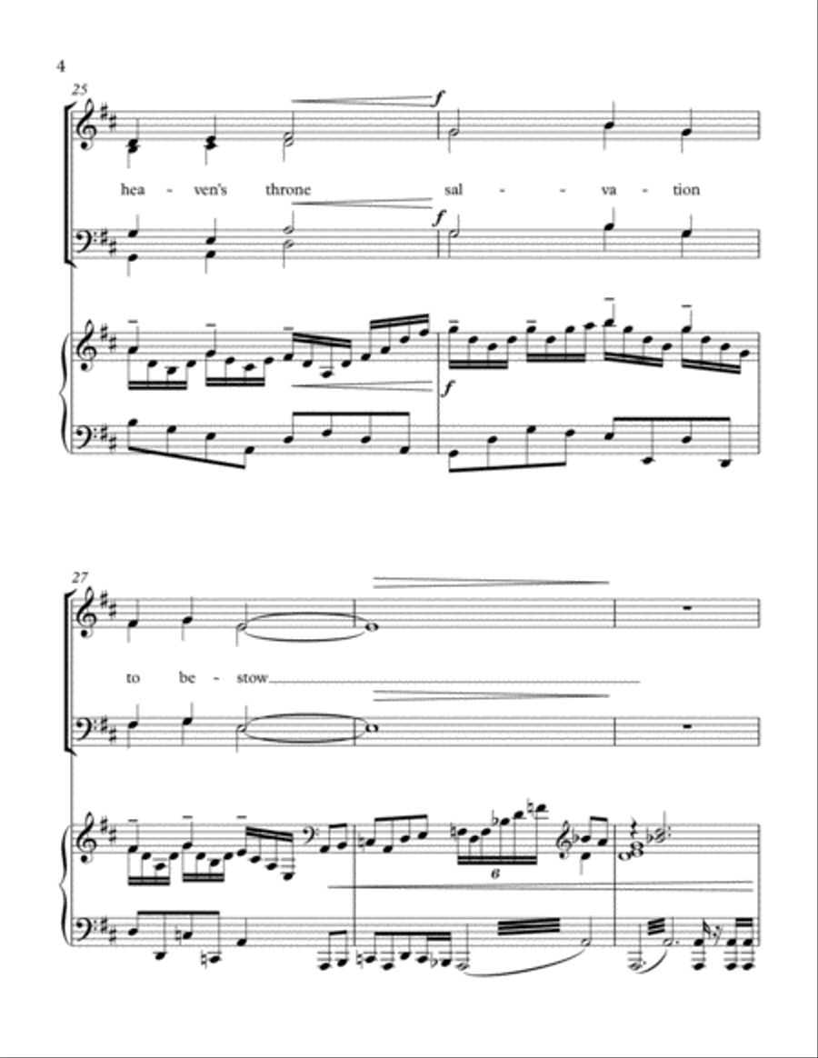 Hosanna to the King! (My Song is Love Unknown) 4-Part scores gallery preview page 4