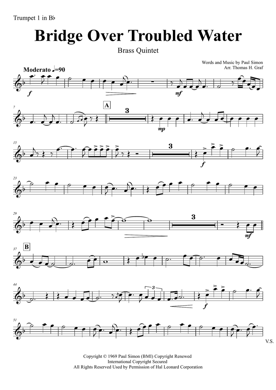 Bridge Over Troubled Water Brass Ensemble scores gallery preview page 5