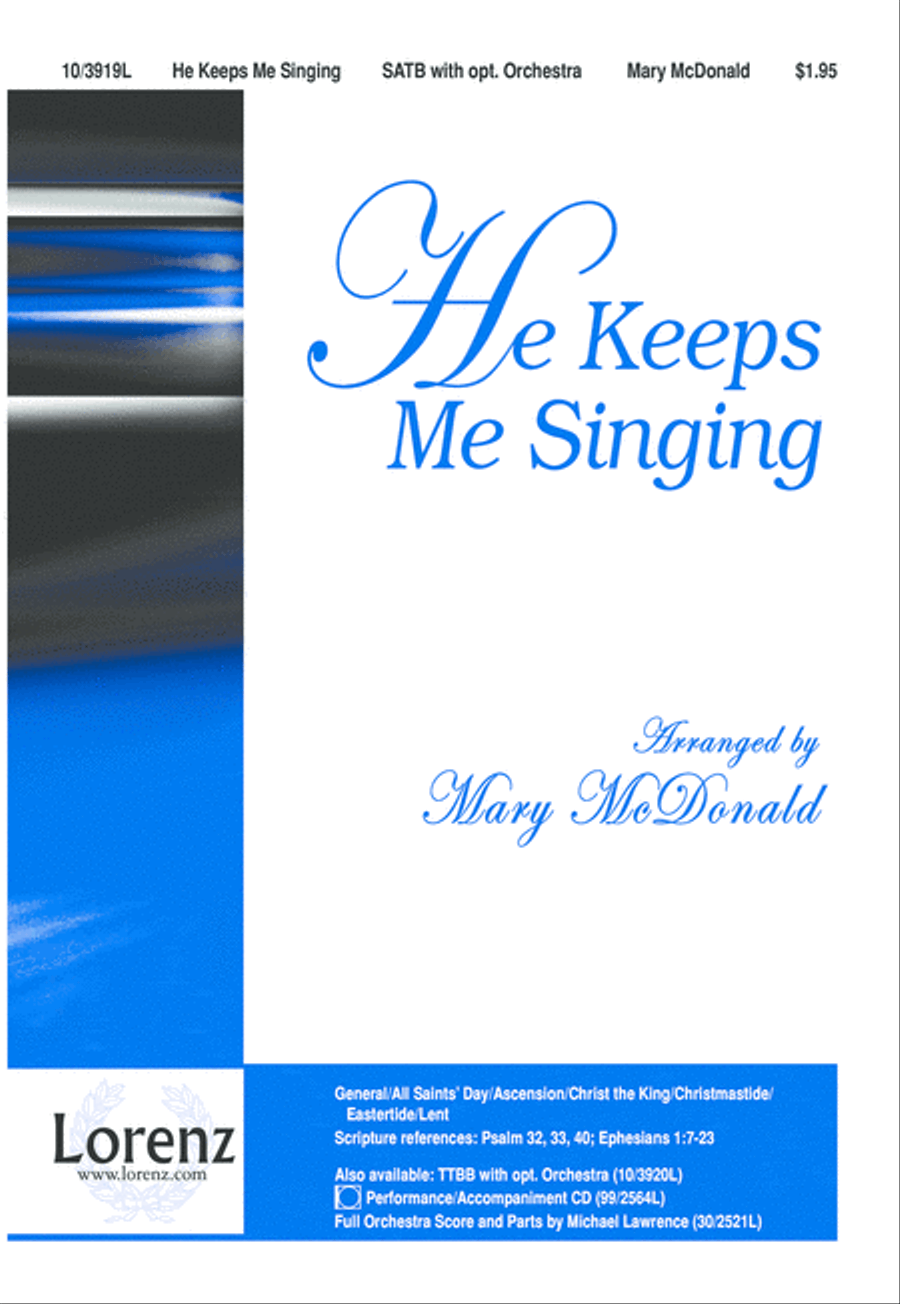 He Keeps Me Singing 4-Part scores gallery preview page 2
